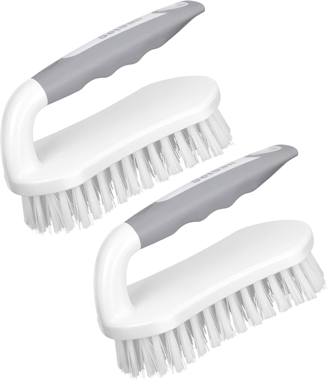 2 Pack Heavy-Duty Scrub Brushes Stiff Bristles for Shower Bathroom Kitchen