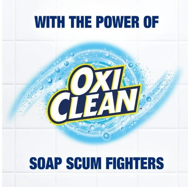 Scrub Free Total Bathroom Cleaner with OxiClean, Lemon Scent, 32 fl oz..