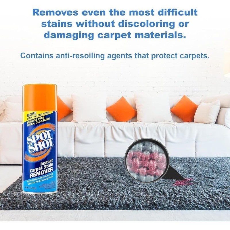 Aerosol Carpet Stain Remover Instant Cleaner Pet Safe Deodorizer Plant Based New