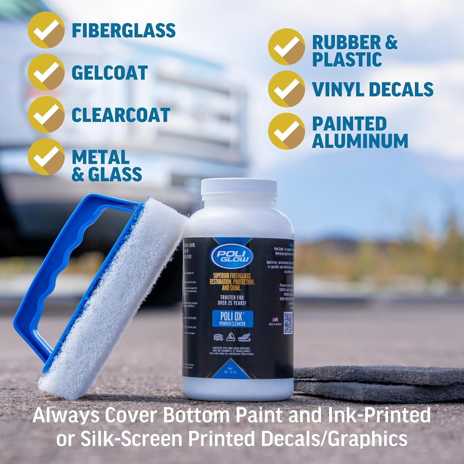 Poli Ox Oxidation Boat & RV Fiberglass Restoration Kit – Removes Heavy Oxidation