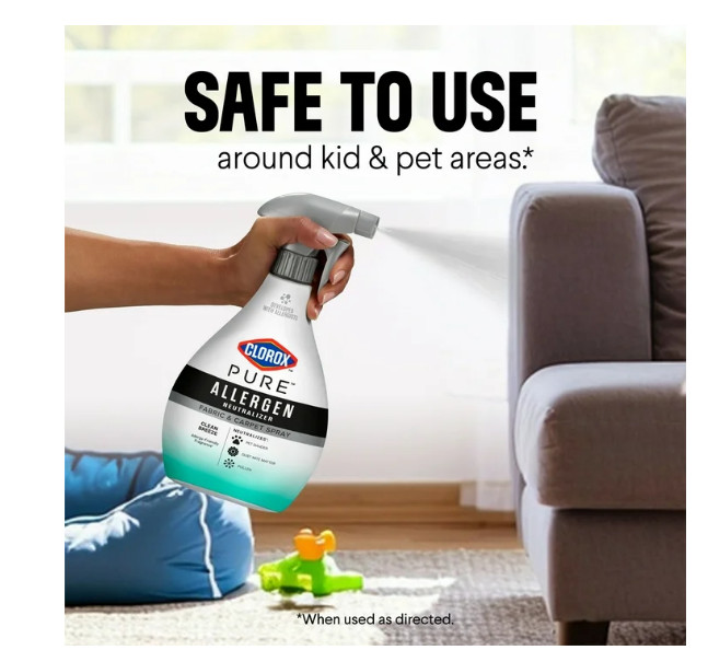 PURE Allergen Neutralizer Fabric and Carpet Spray, Clean Breeze, 26 Fluid Ounces
