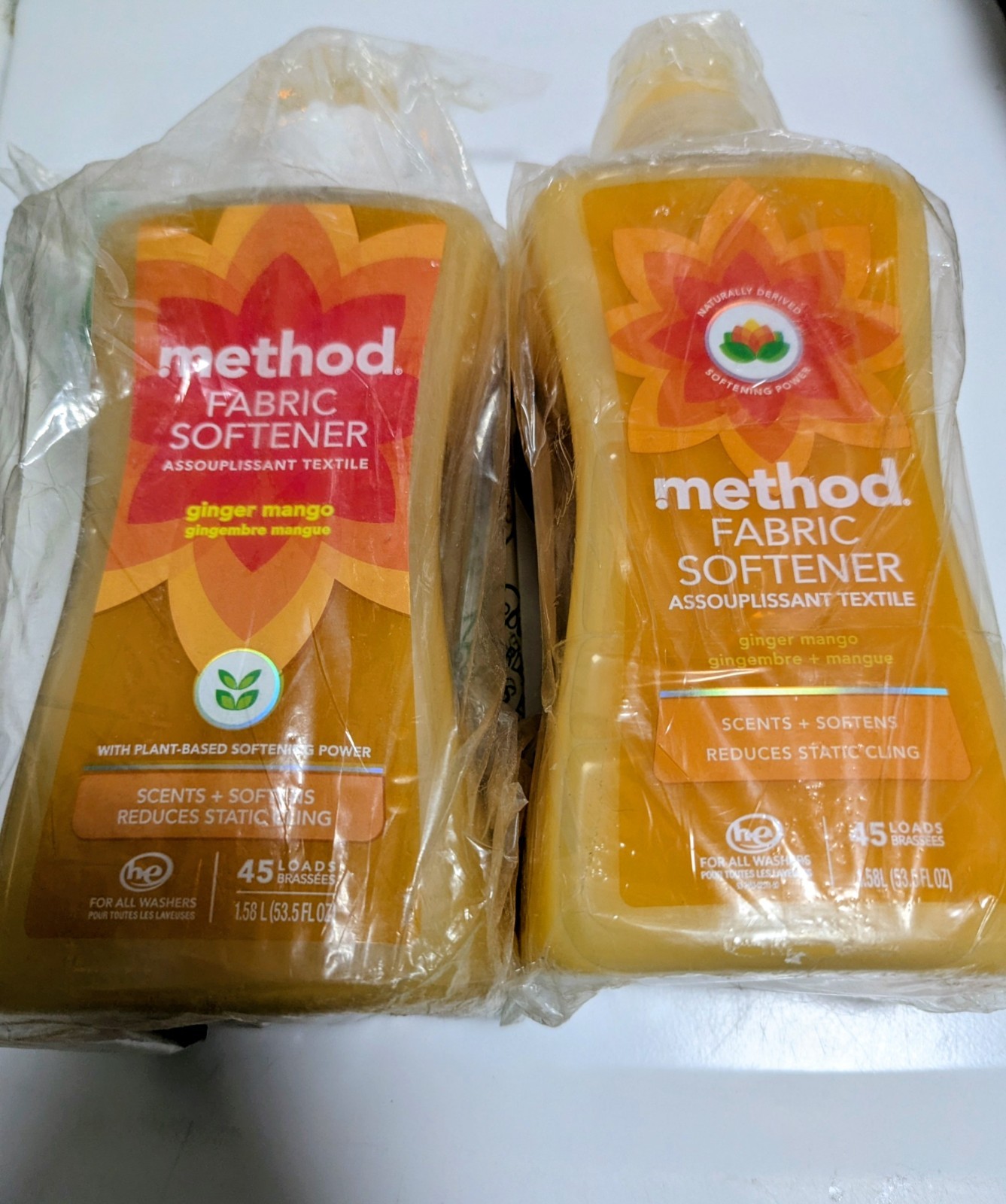 Method Ginger Mango Scent Fabric Softener Liquid 53.5 oz Plant Based 45 loads