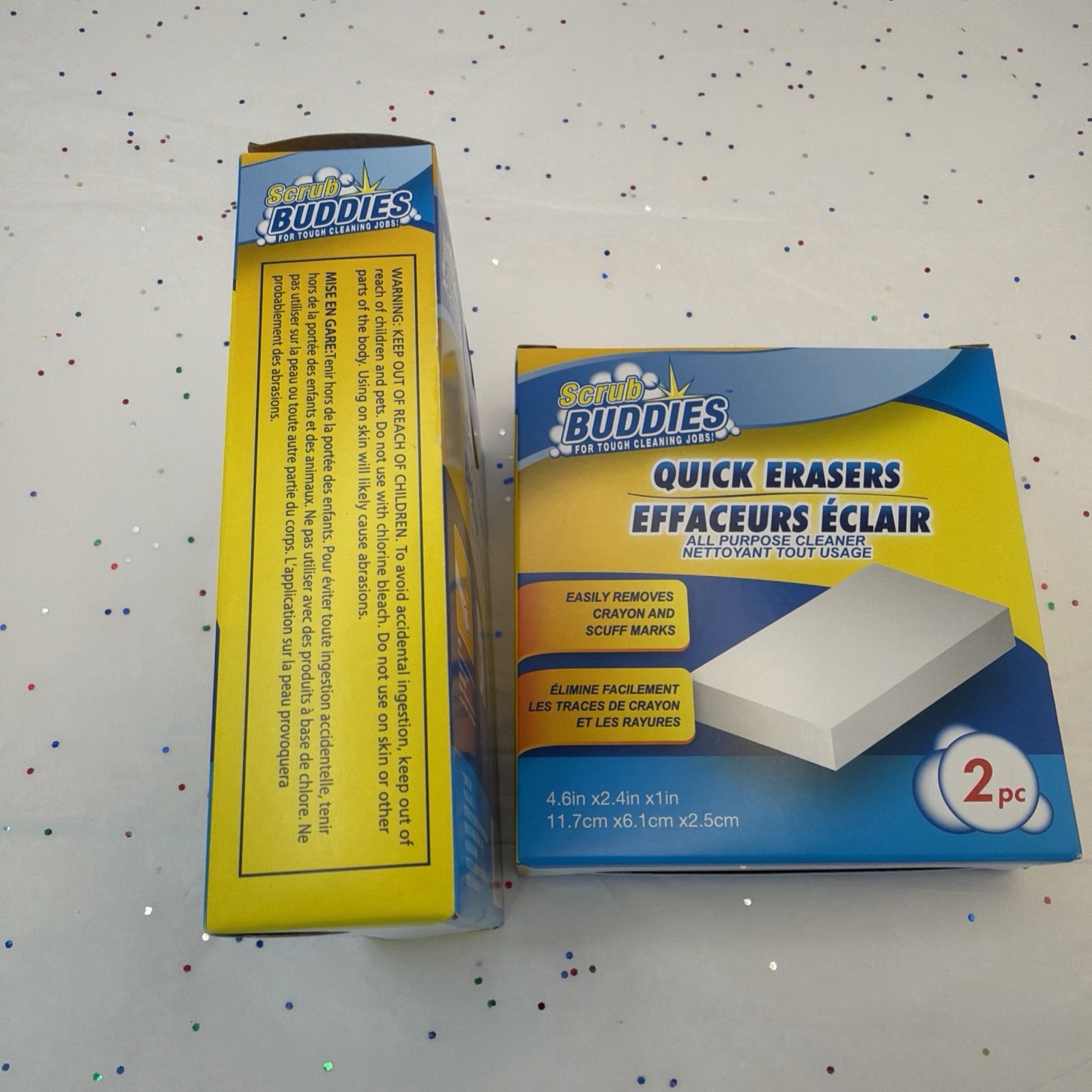 Scrub Buddies, Quick Erasers, All Purpose Cleaner, 2 box Set 4total, new Sponge