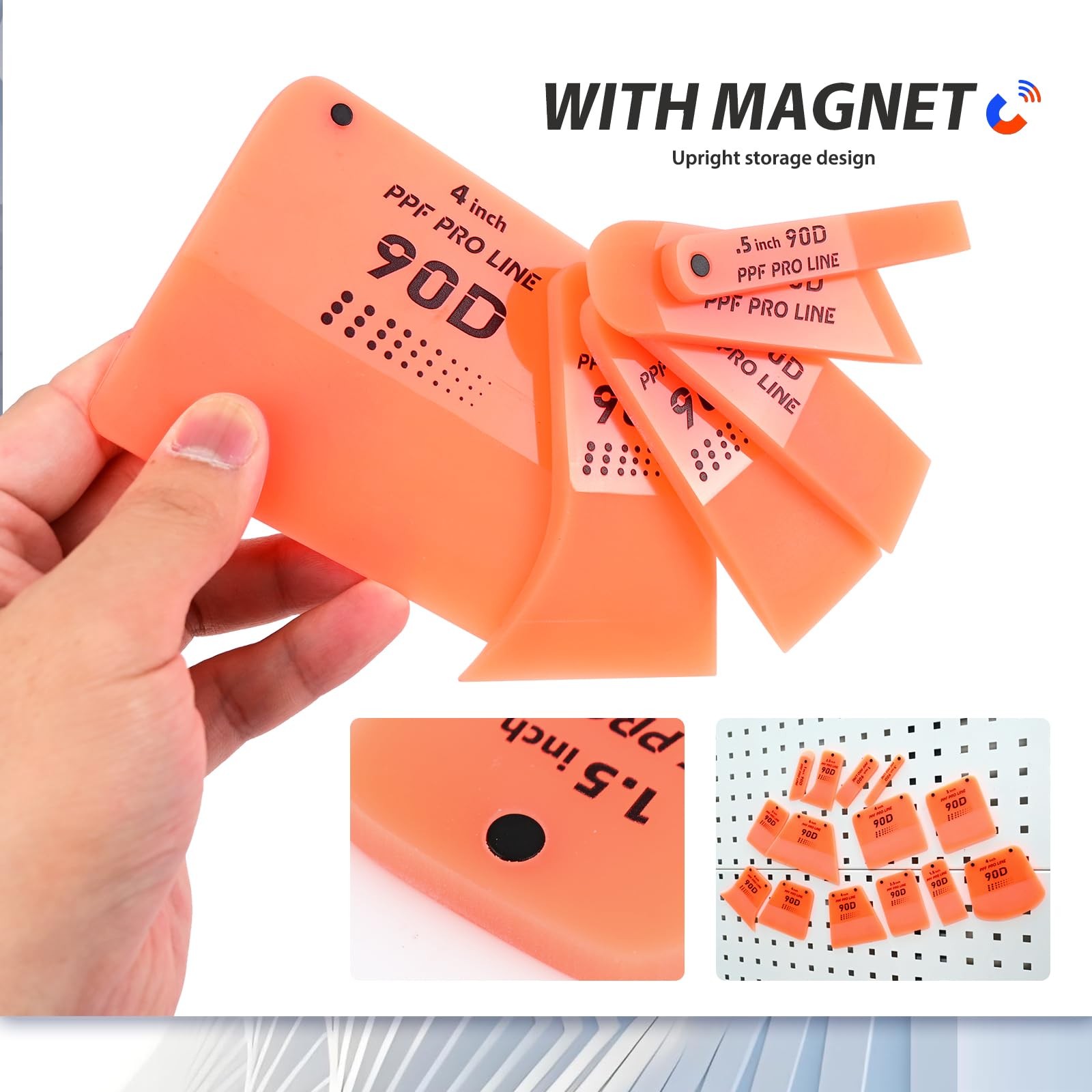 14PCS PPF Squeegee in Various Shapes, Magnetic PPF Tools for The Front Bumper…