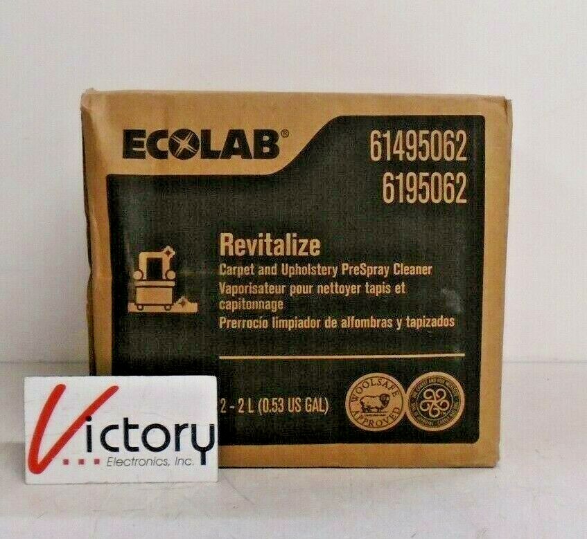 NEW Ecolab 6195062 Revitalize Carpet & Upholstery PreSpray Cleaner | 2L 2-Pack