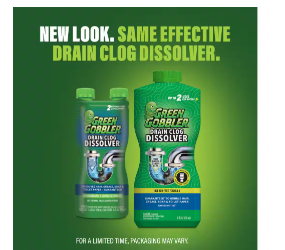 Green Gobbler 31 oz. Drain and Toilet Clog Dissolver and Remover (2PACK)
