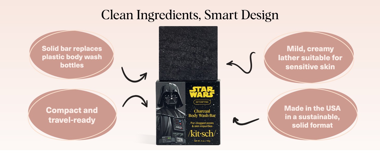 Charcoal Soap Body Wash Bar x Darth – Detoxifying Bar