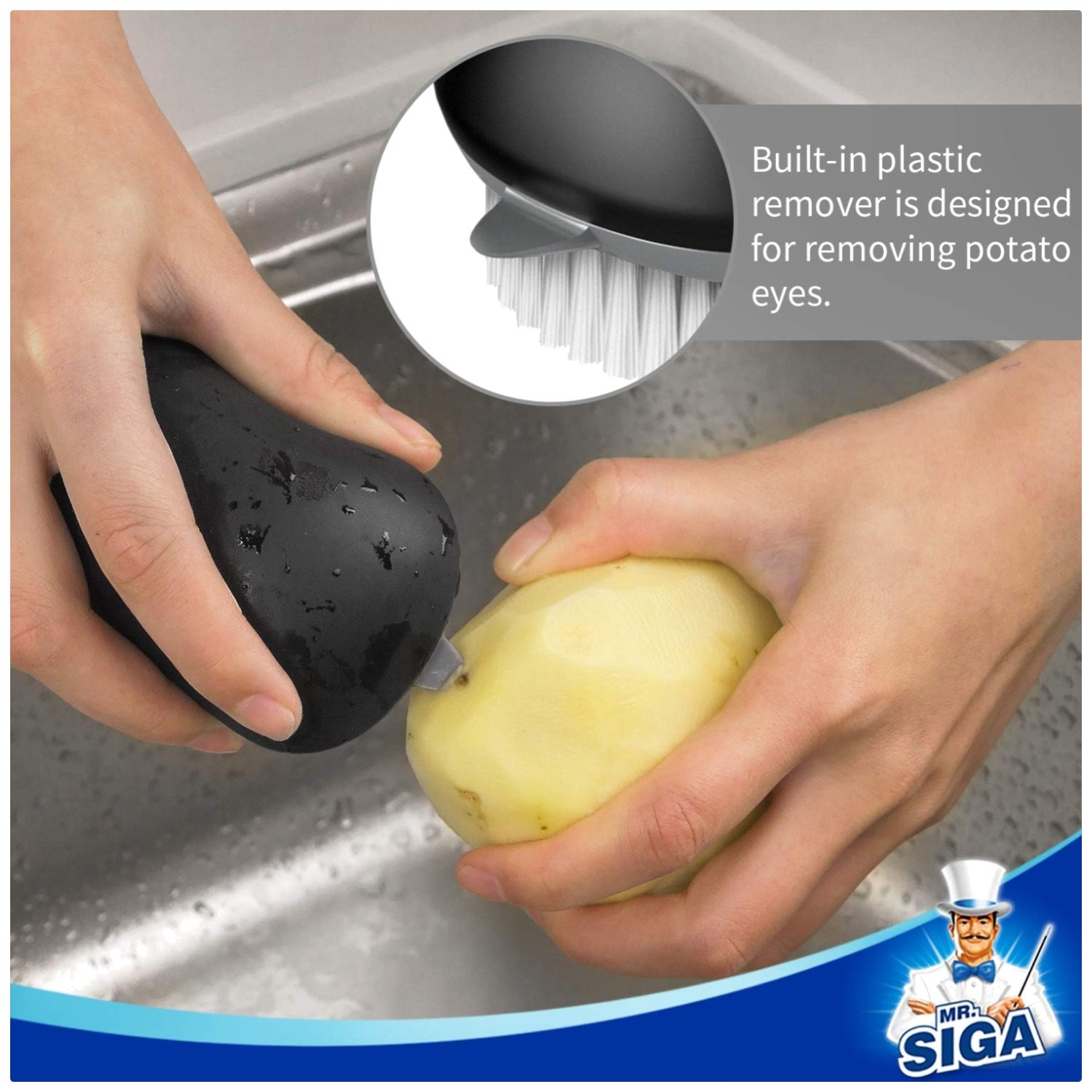 Kitchen Fruit & Veggie Cleaning Tool Set, Pack of 2