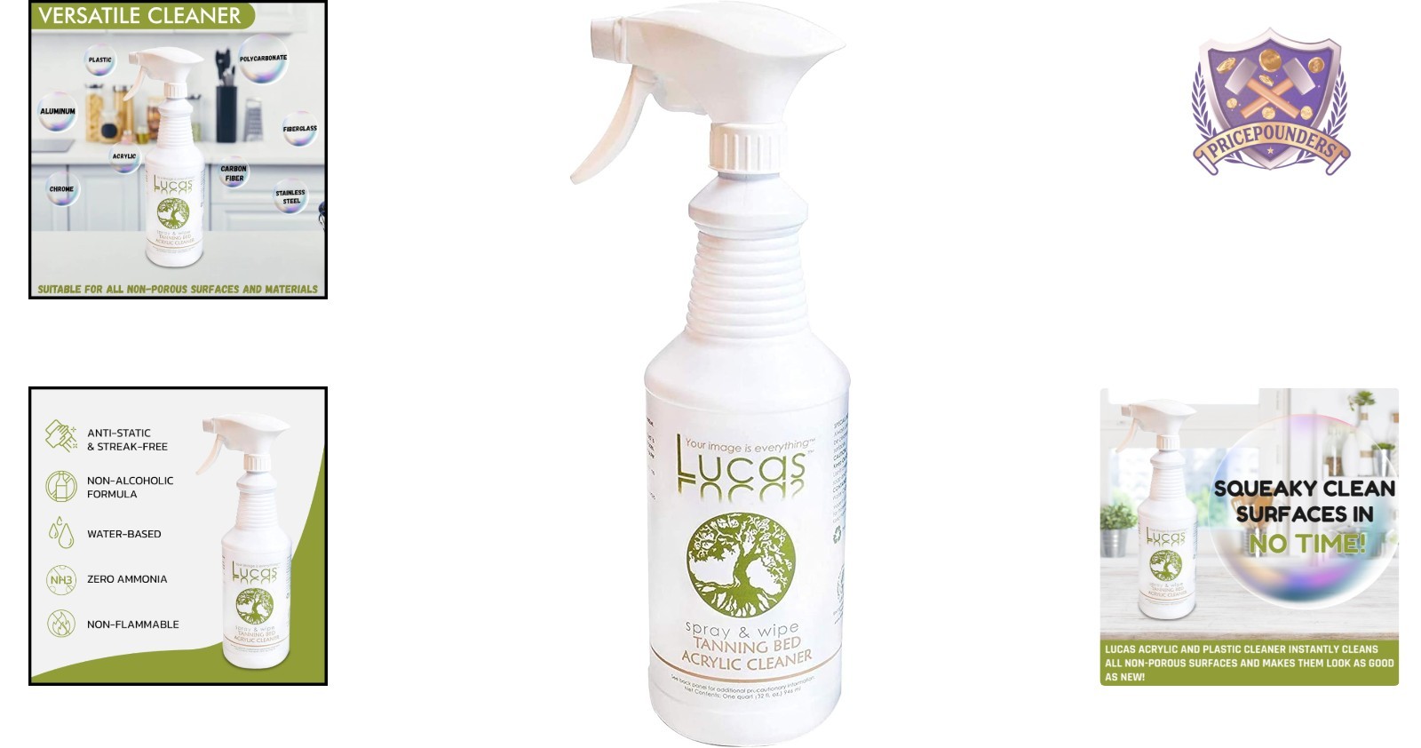 Acrylic Plastic Cleaner Spray 32oz Streak-Free Glass Car Window Restorer