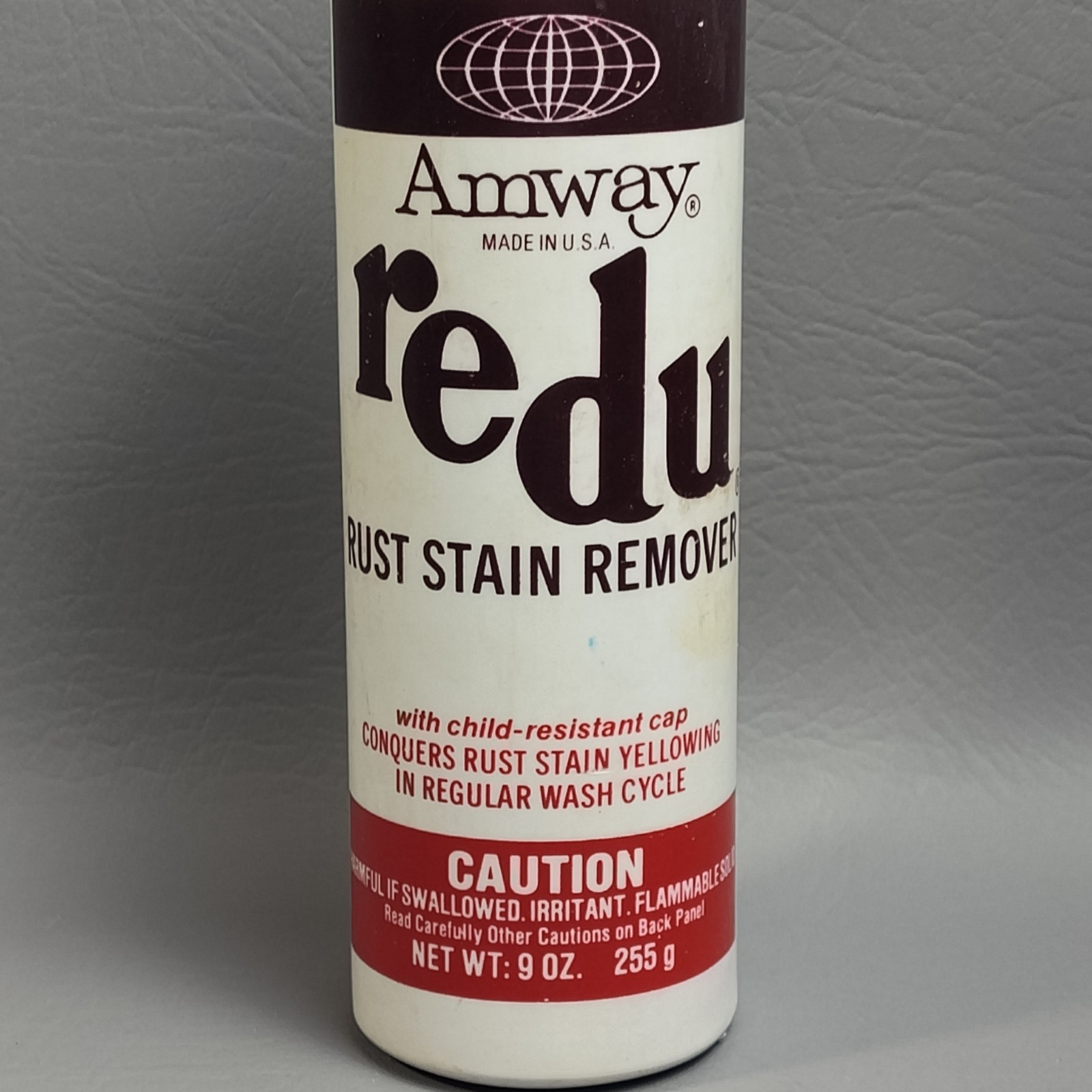 Vintage AMWAY Redu Rust Stain Remover For Fabrics 9 oz. 80% Full USA Made