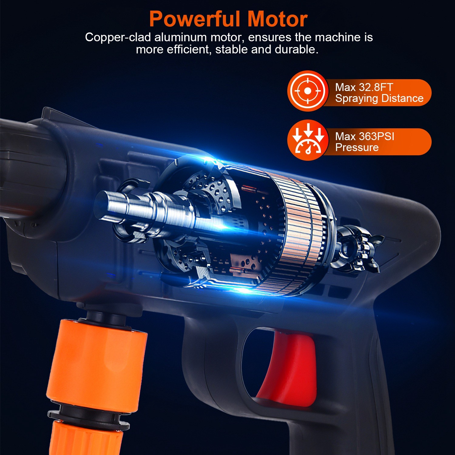 Cordless Pressure Washer Portable Electric Power Washer High Pressure Water Spra