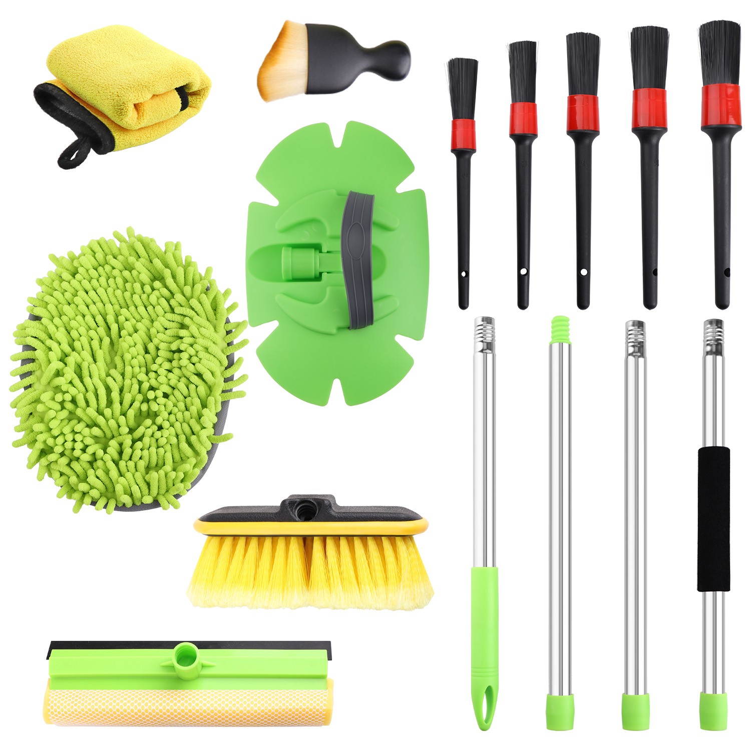 12Pcs Wheel Brush Kit for Cleaning Wheel & Tire, Wheel & Rim Brush,Car Detailing