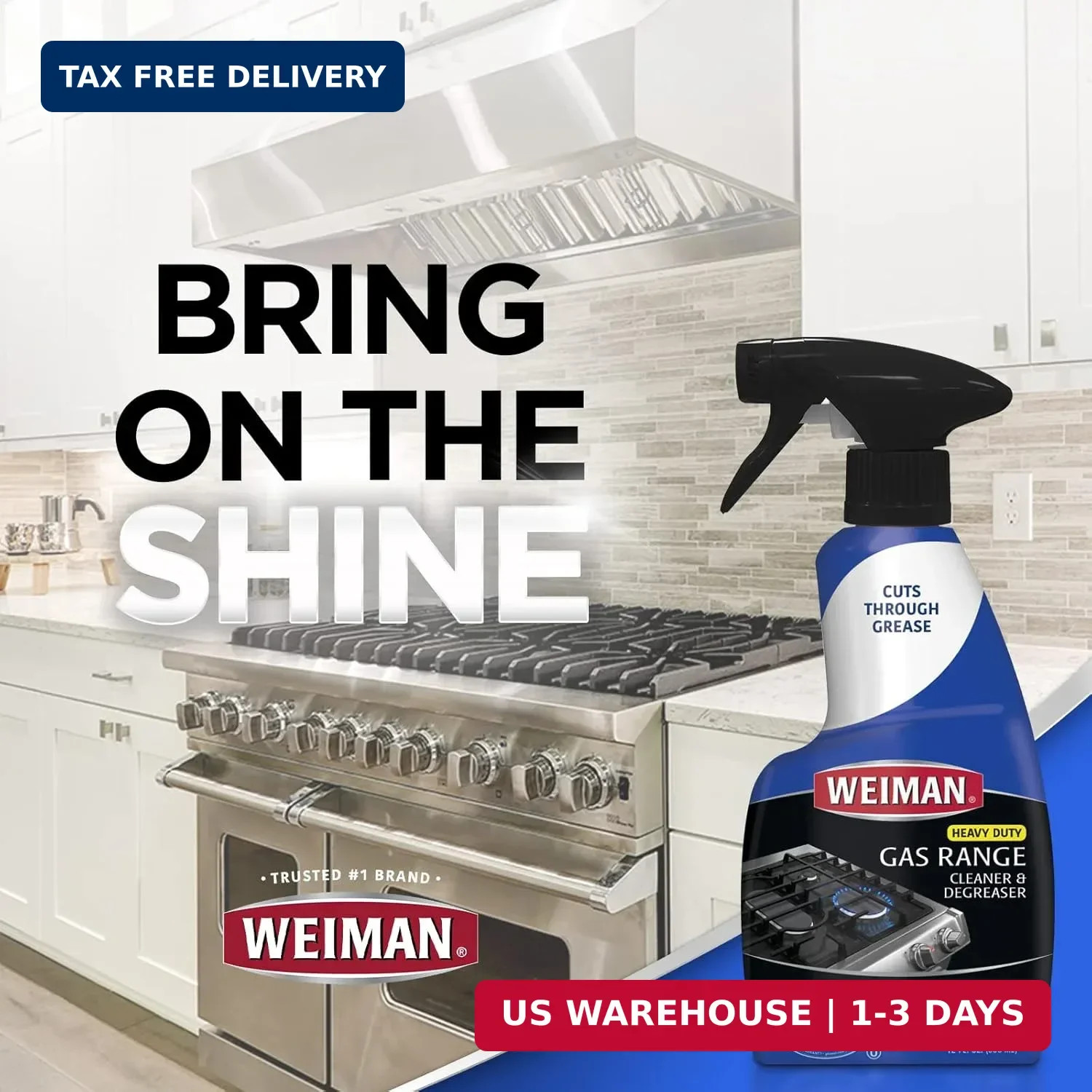 Weiman Gas Range Cleaner and Degreaser, Single, Lemon, 1 Count