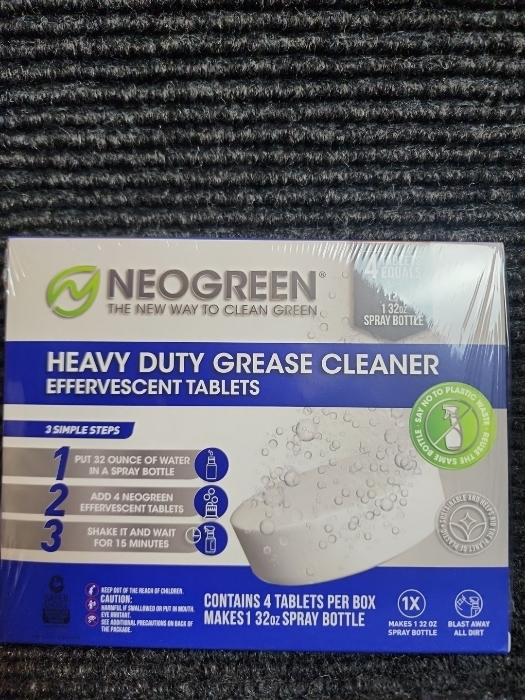 NeoGreen Heavy Duty Grease Cleaner 4 Tablets Per Box
