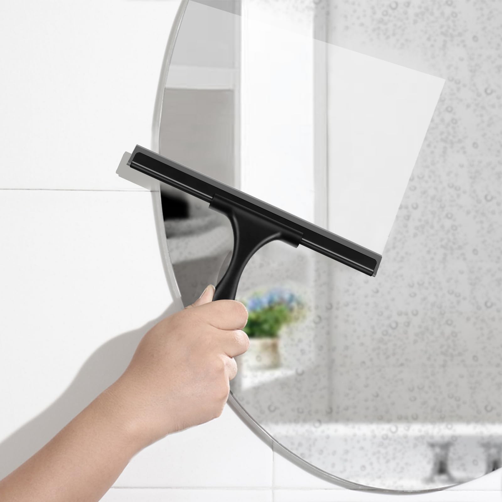 “10 Inch Stainless Steel Shower Squeegee for Glass, Tile, Bathroom, Car”