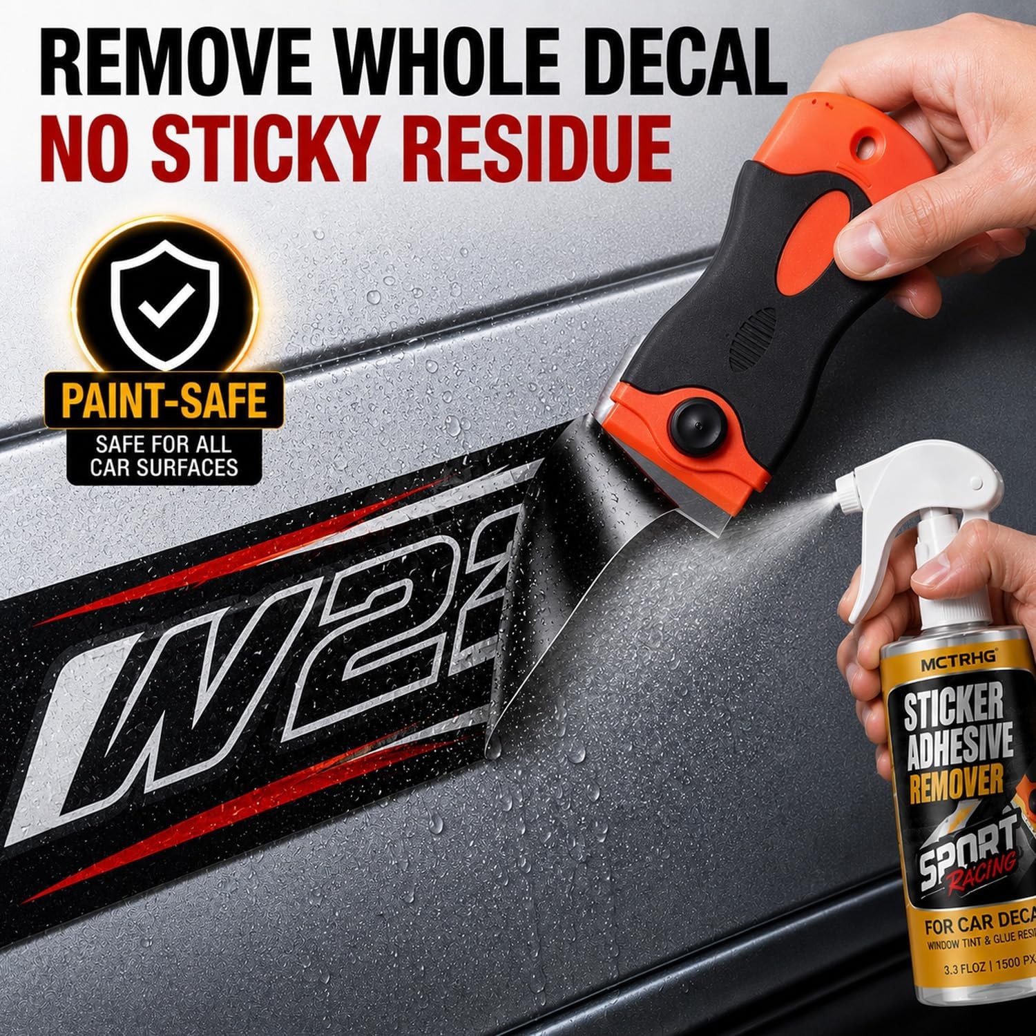 Adhesive Sticker Remover for Removing Car Decal, Window Tint, Glue Residue – 3.3