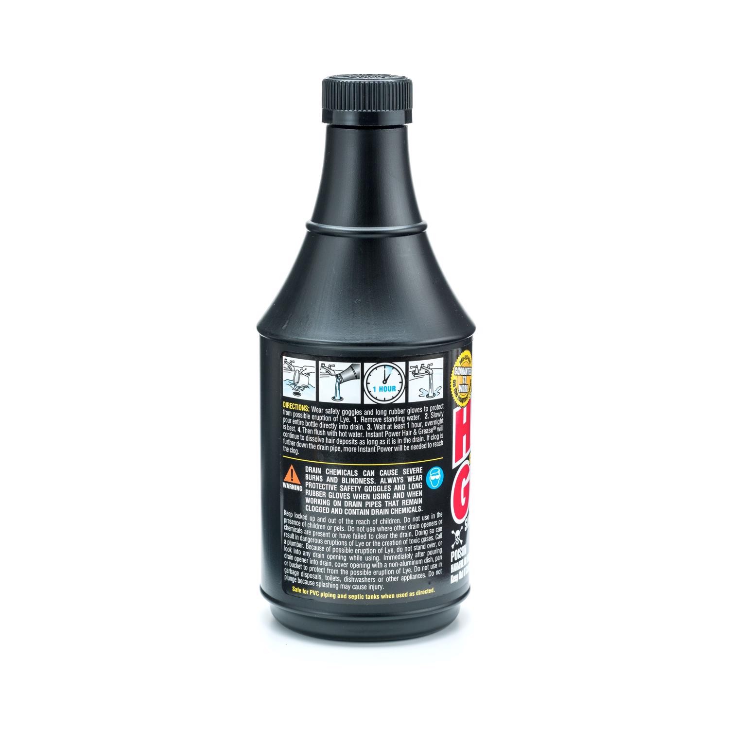 Instant Power Hair & Grease Liquid Drain Opener 20 Oz. (Pack Of 6)