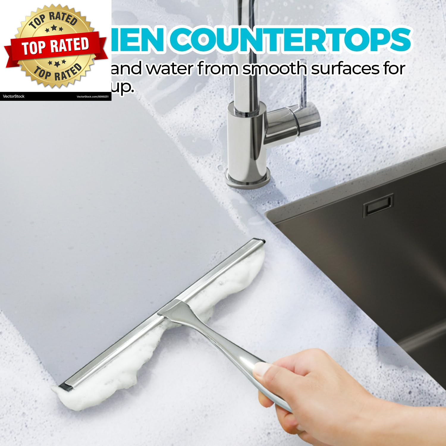 12-Inch All-Purpose Shower Squeegee for Shower Doors, Tile Shower Walls