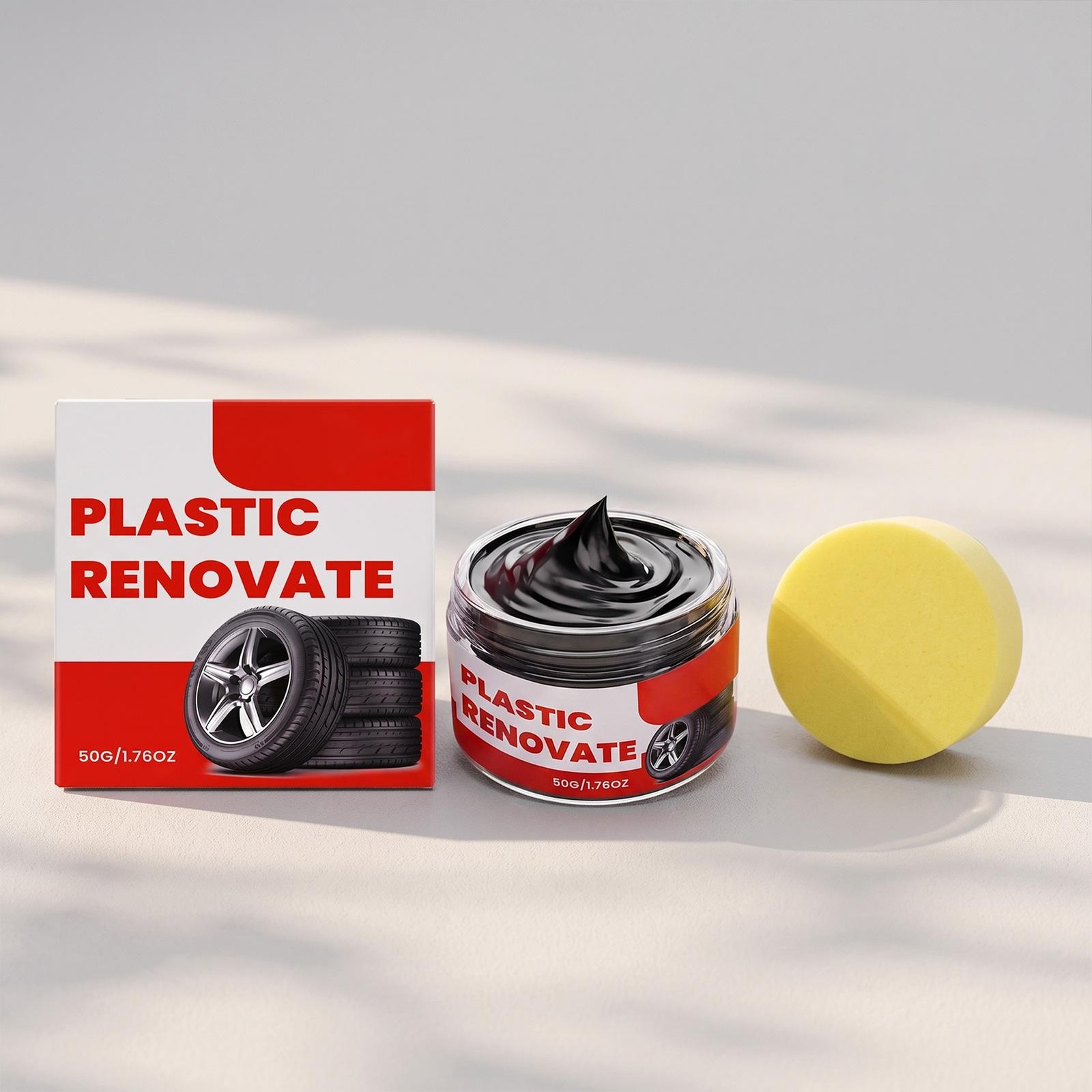 Black Car Interior Plastic Repair Scratch Remover Wax Polishing Repair Cream