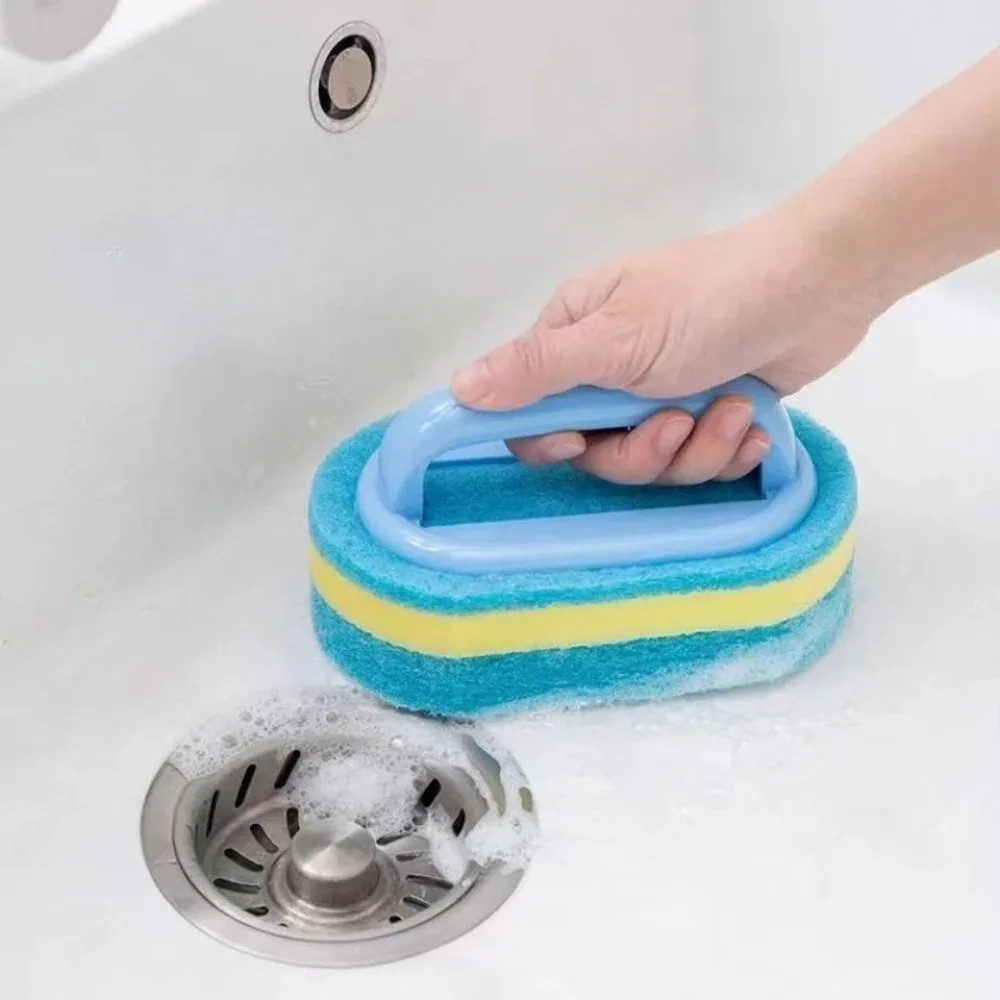 Kitchen Bathroom Toilet Cleaning Magic Sponge Glass Wall Cleaning Bath Brush Han