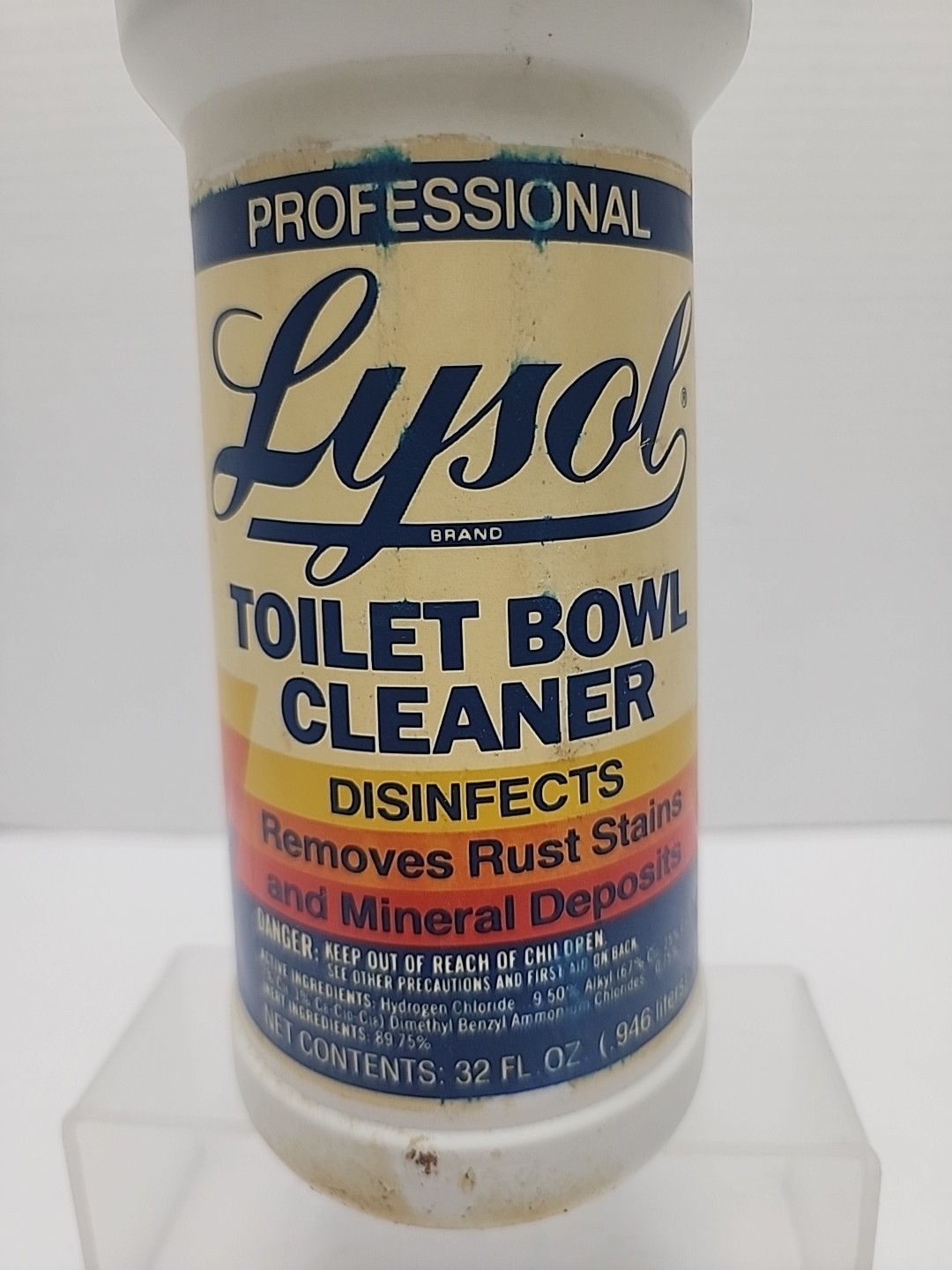 Lysol Toilet Bowl Cleaner Professional 32 oz Discontinued 90s? Full Bottle
