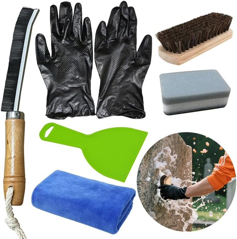 Headstone Cleaner Kit for Grave Cleaning, Cemetery Granite Gravestone Cleaner