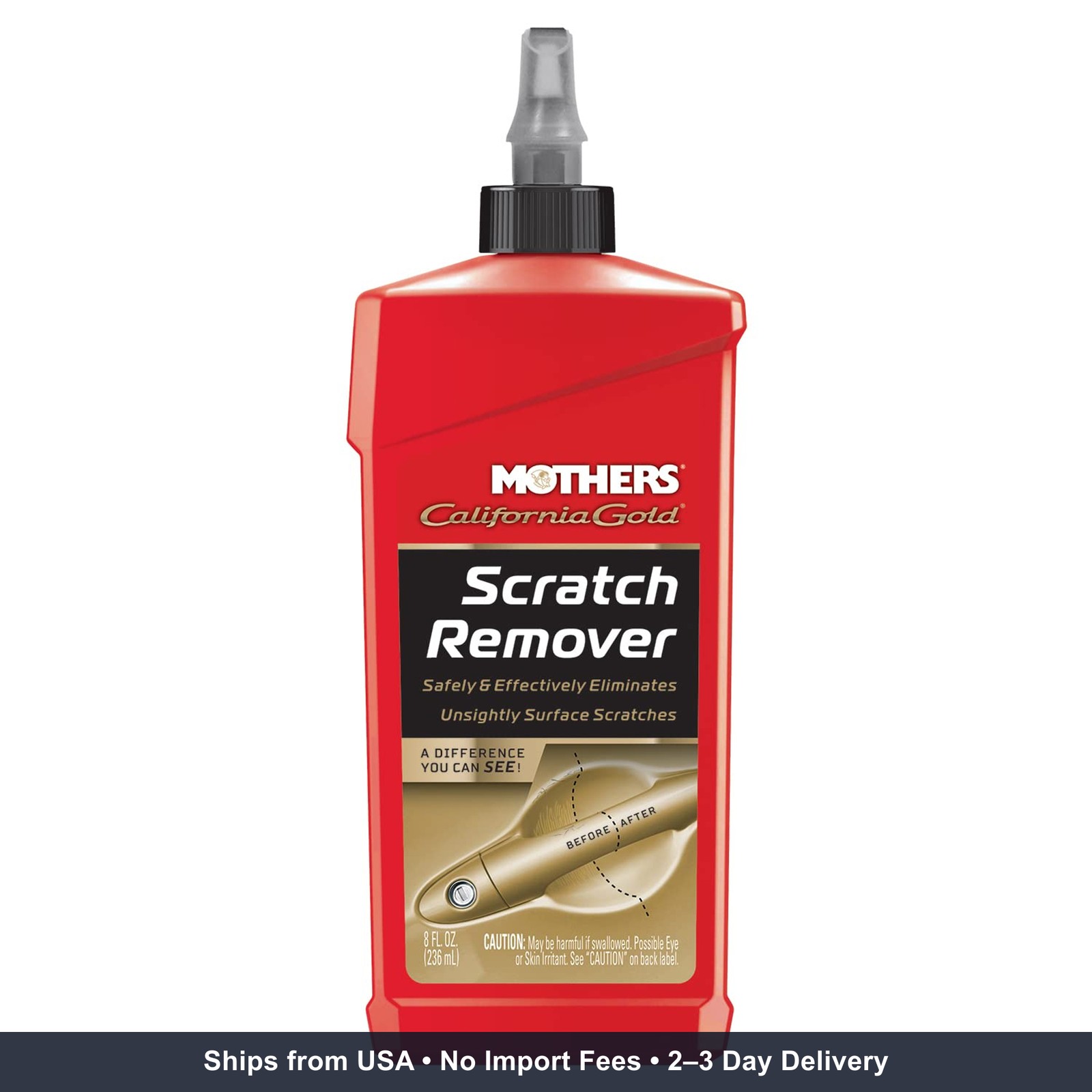 Mothers California Gold Scratch Remover, 8 oz. – Safely & Effectively Eliminates