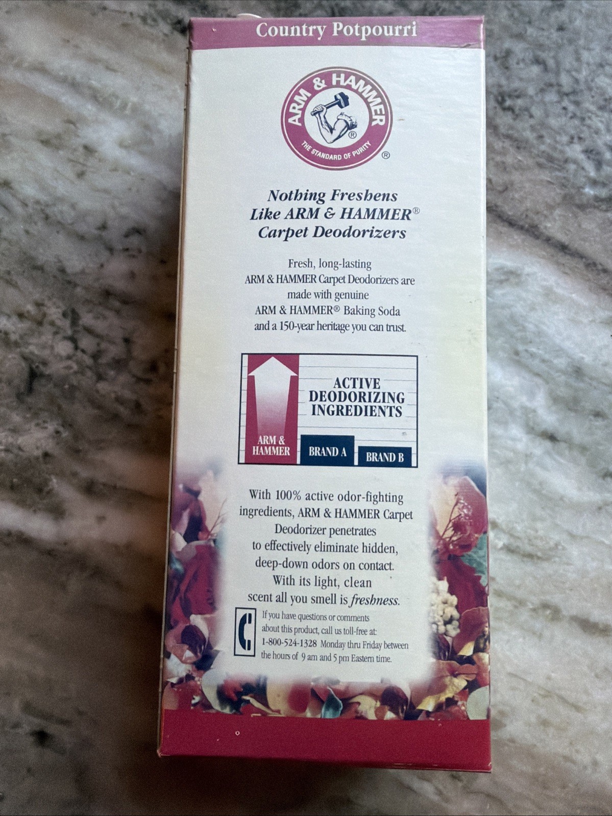 VTG 1997 ARM & HAMMER CARPET DEODORIZER Country Potpourri , 32oz Eliminate Oder