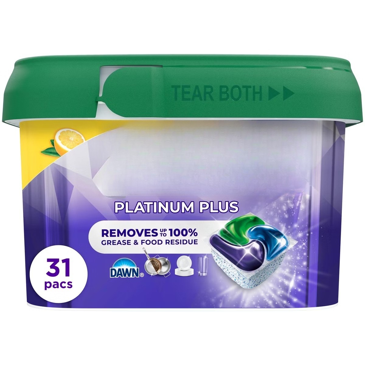 Platinum Plus Pods Dishwasher Detergent – Lemon