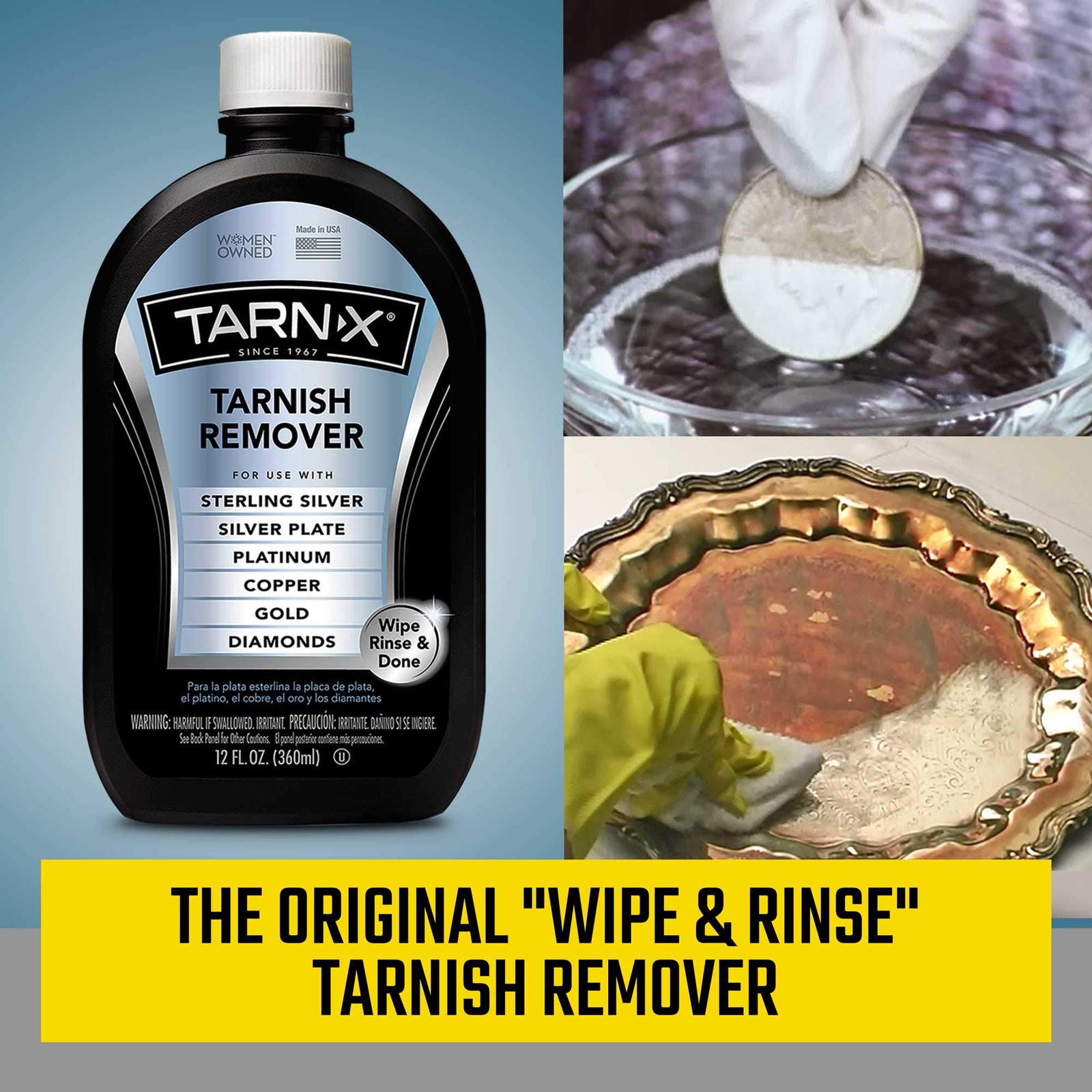Tarn-x Tarnish Remover, Botella De 12 Onzas (El Empaque Puede Variar)