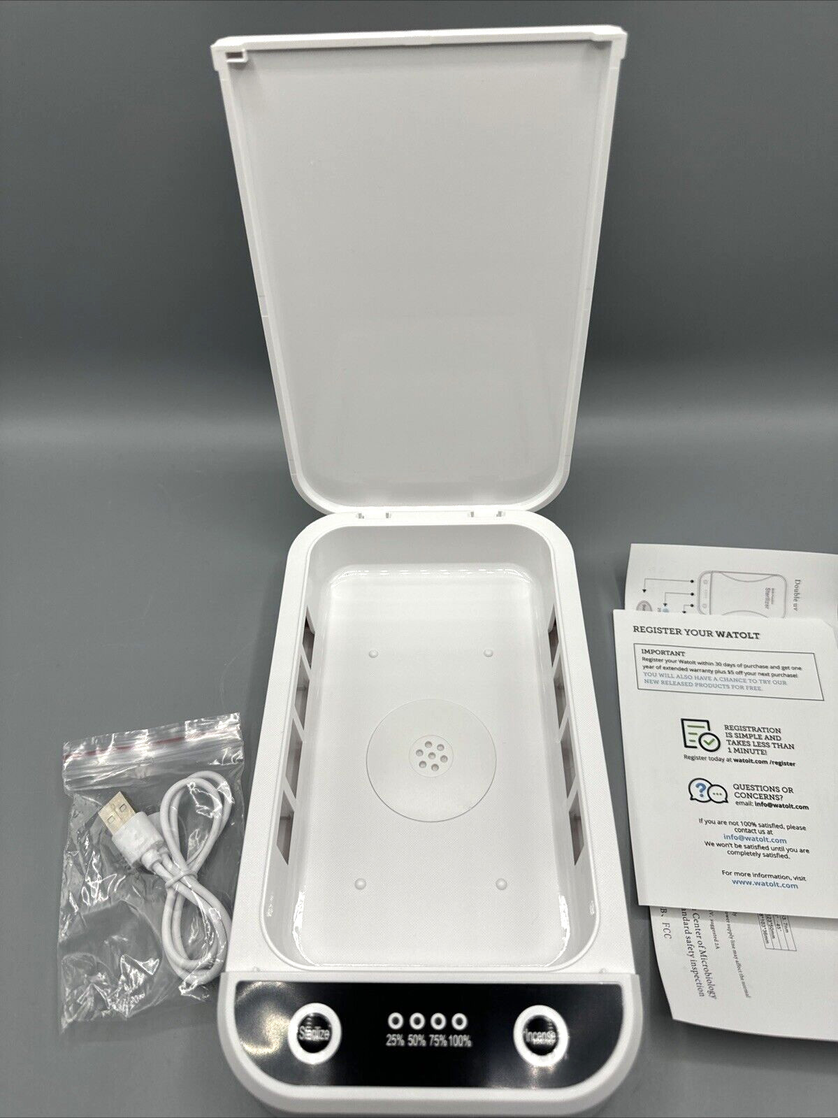 UV LIGHT Sanitizing Box Sterilizer Cleaner For Smartphone Jewelry phones