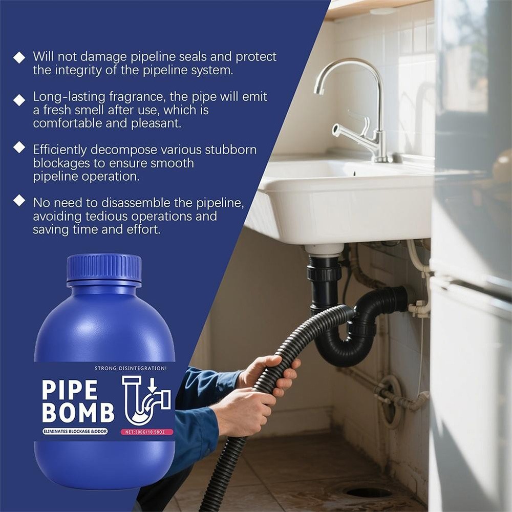 Fast Drain Remover Sink Dredge Pipe Cleaning Powder Clean Sewers Eliminate Odors