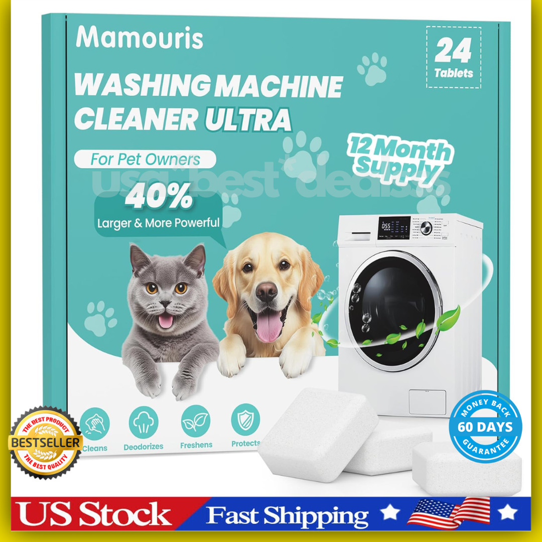 Uproot Clean Washing Machine Cleaner Tablets – 24 Pack for a 12 Month Supply. Fo