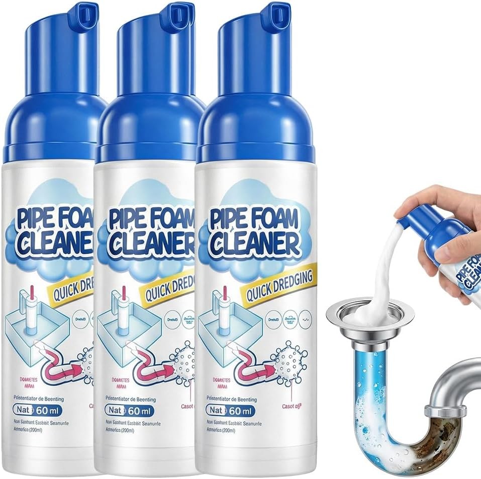 Foaming Drain Cleaner, 2026 New Foam For Bathroom Sink Overflow Fast Clog Remova