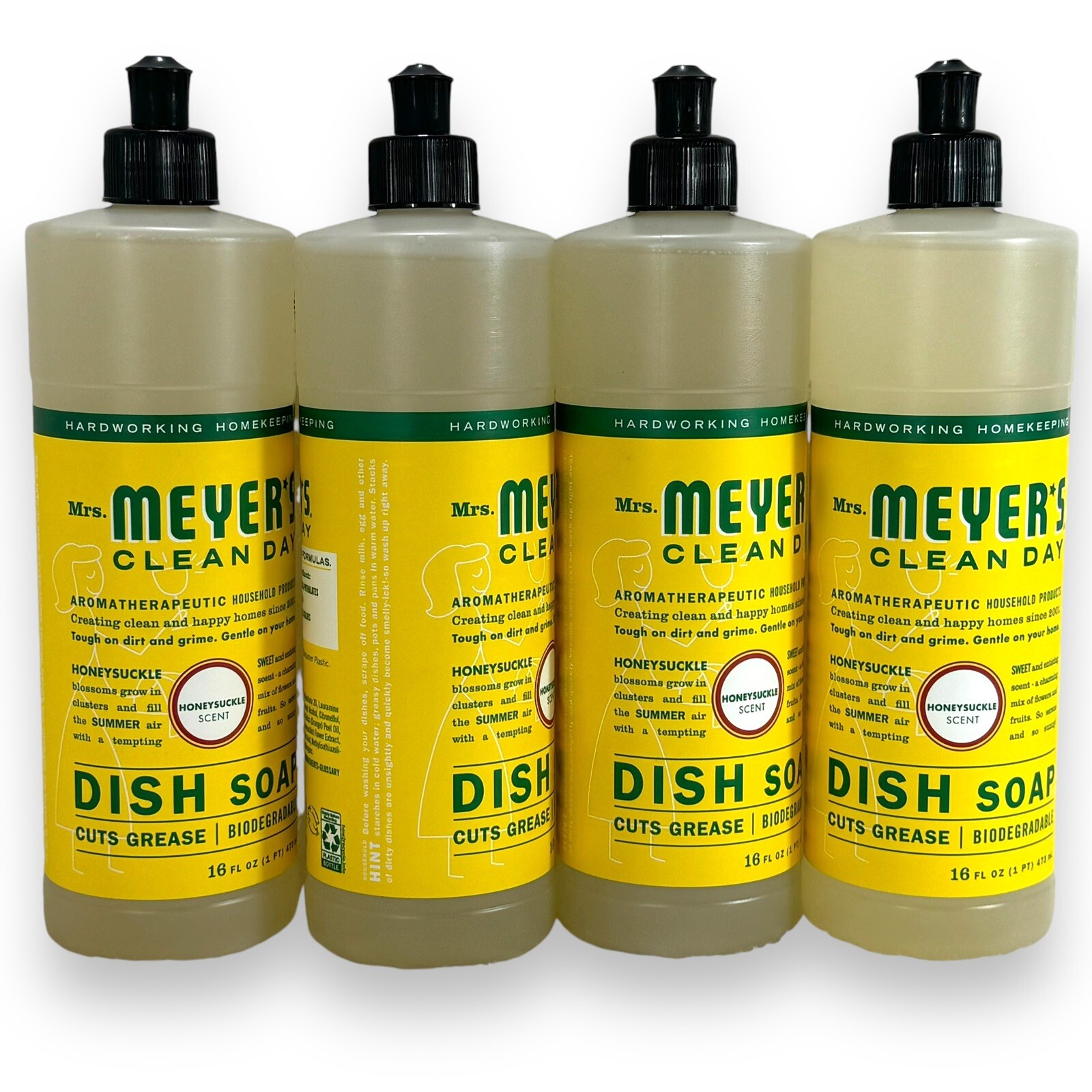 4- Mrs. Meyer’s Clean Day Liquid Dishwashing Soap 16oz Honeysuckle