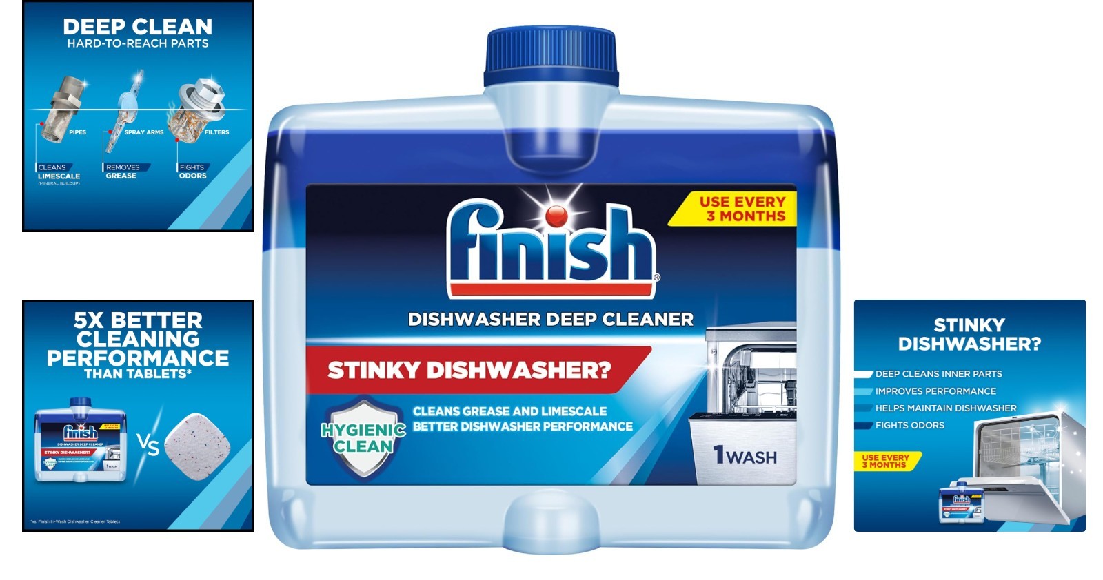 Deep Cleaning Dishwasher Liquid – Powerful Odor Fighter & 3- Supply, 8.45oz