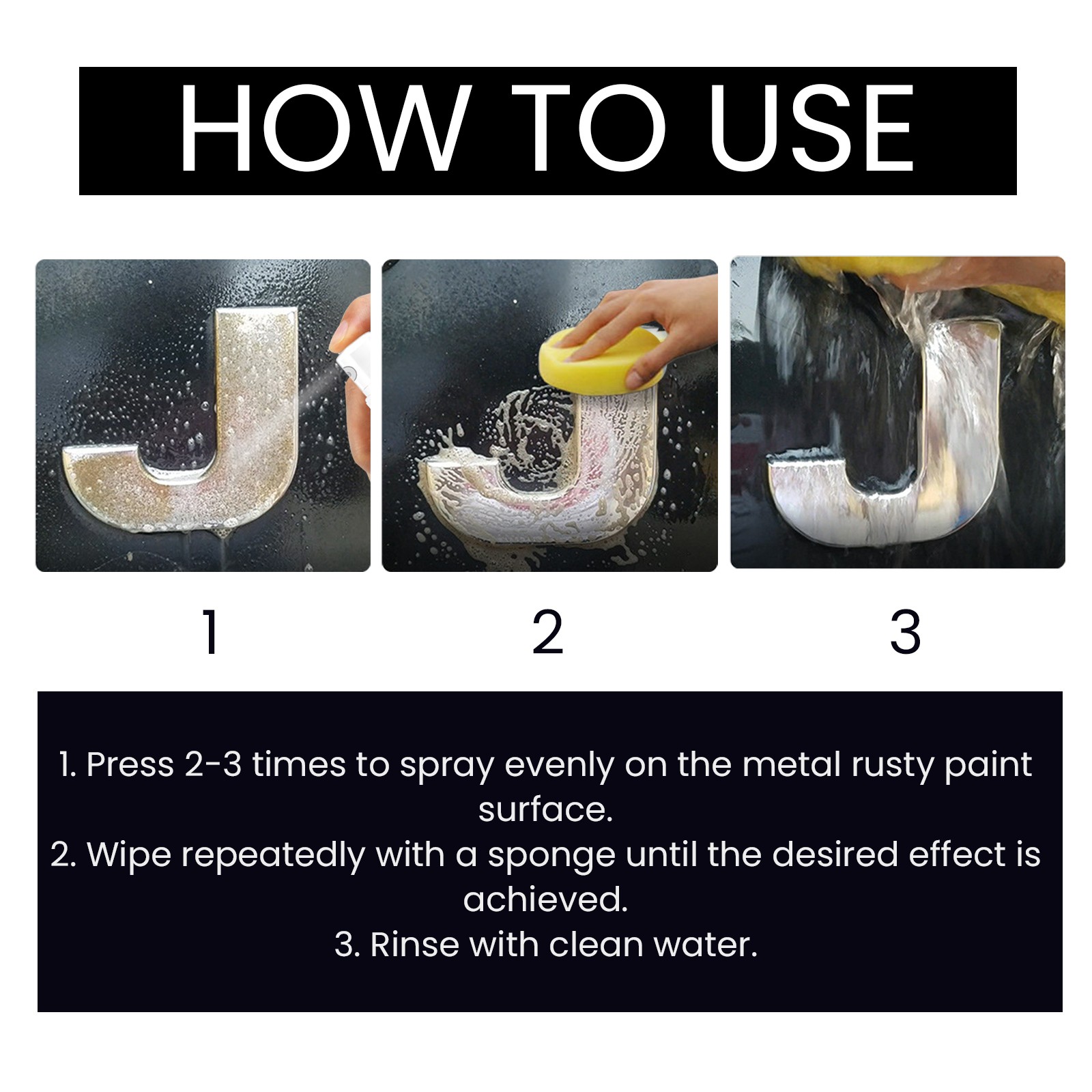 Rust Remover Spray Multi-Purpose Penetrating Oil Rust Penetrant for Metal