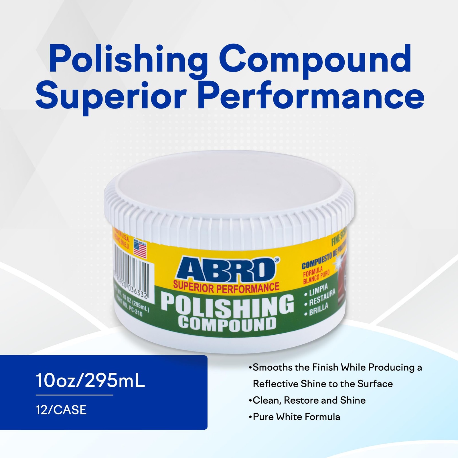 Superior Performance Polishing Compound 10 oz. High-tech Shine Car Scratch Re…