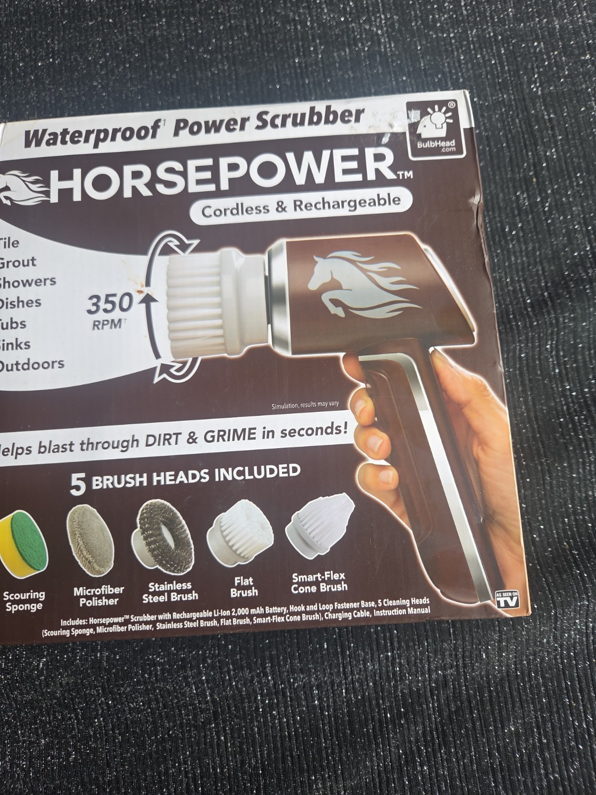 Ruby Horsepower Scrubber Electric Power Spins 350 RPM