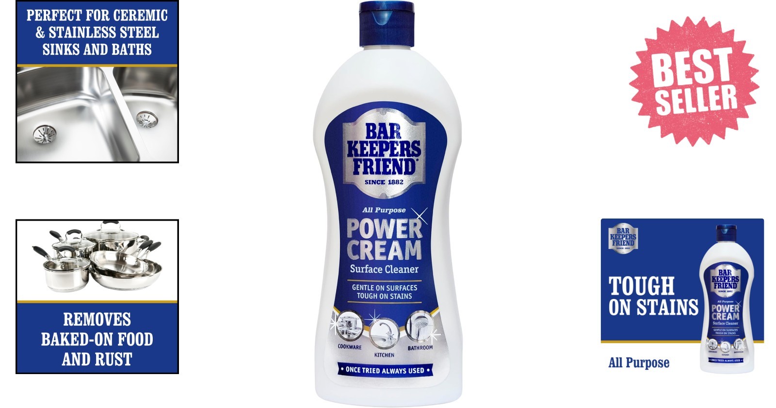 Bar Keepers Friend 350ml All-Purpose Power Cream – Eco-Friendly & Cruelty-Free