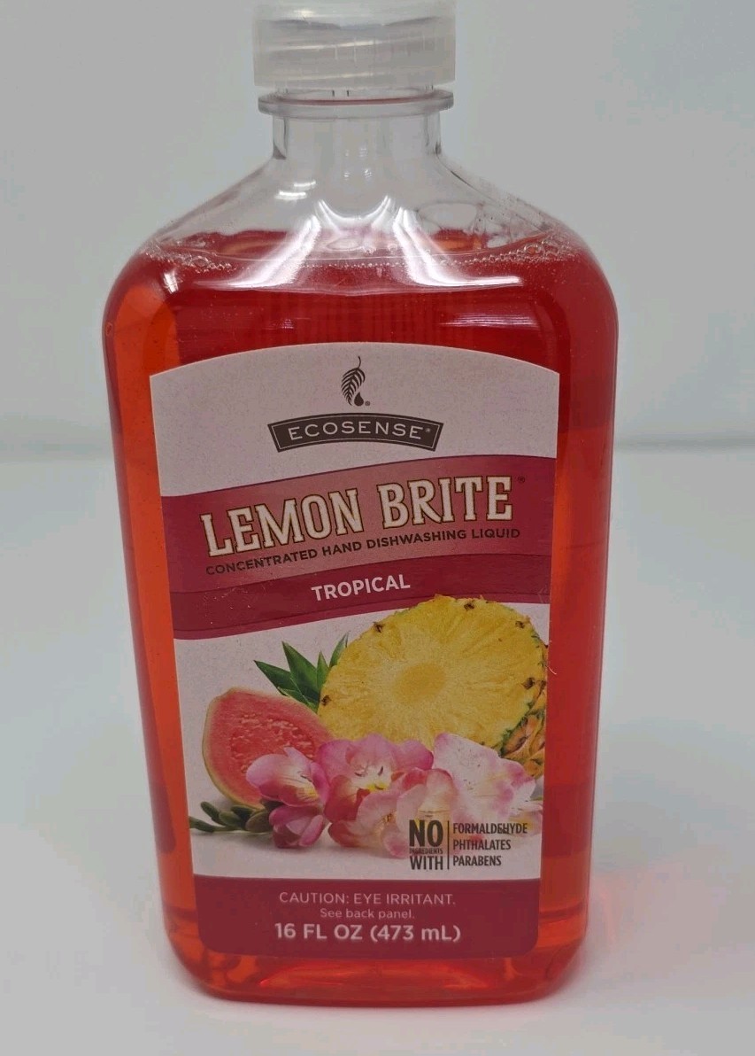 Ecosense Lemon Brite Concentrated Hand Dishwashing Liquid Tropical 16 Fl Oz NEW