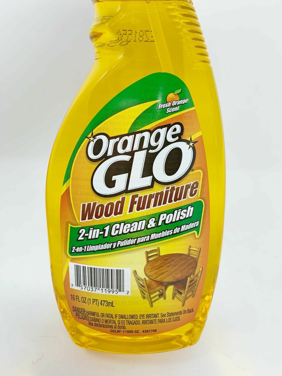 2 Orange Glo Wood Furniture Hardwood Cleaner 2 In 1 Clean & Polish 32 Oz NEW