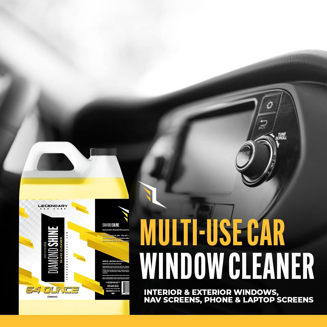 Legendary Glass Cleaner 64oz (Half Gal.) – Auto Window Cleaner Spray for Car …