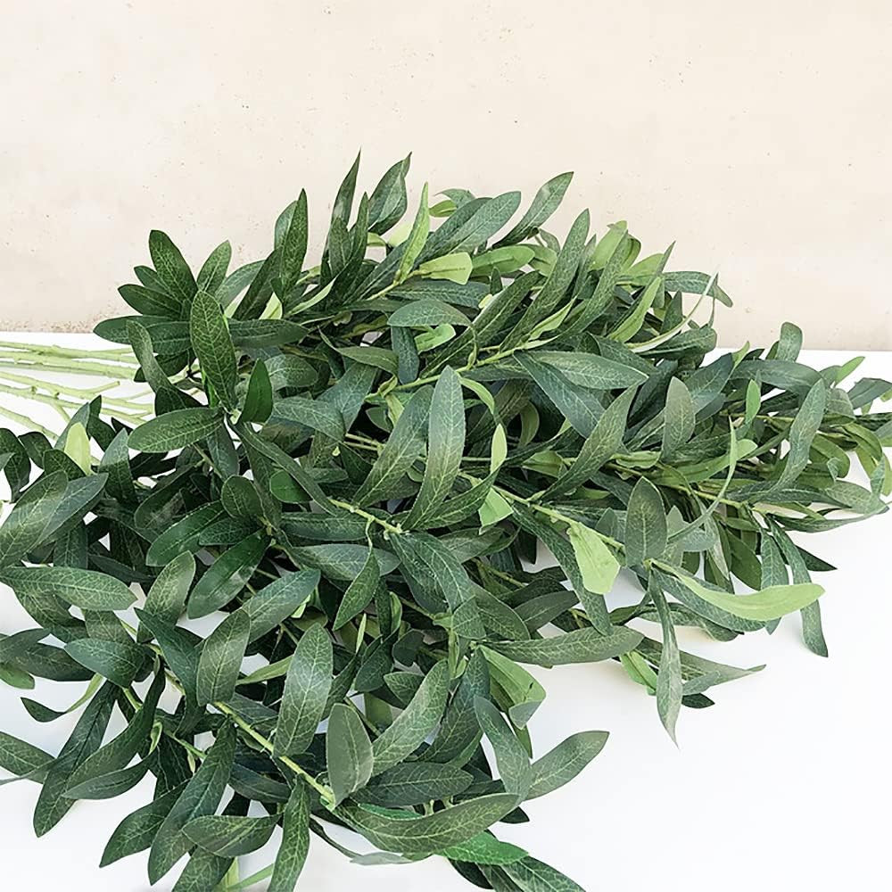 Szjias Olive Branches for Vases Faux Olive Branch Fake Olive Tree Branches Olive