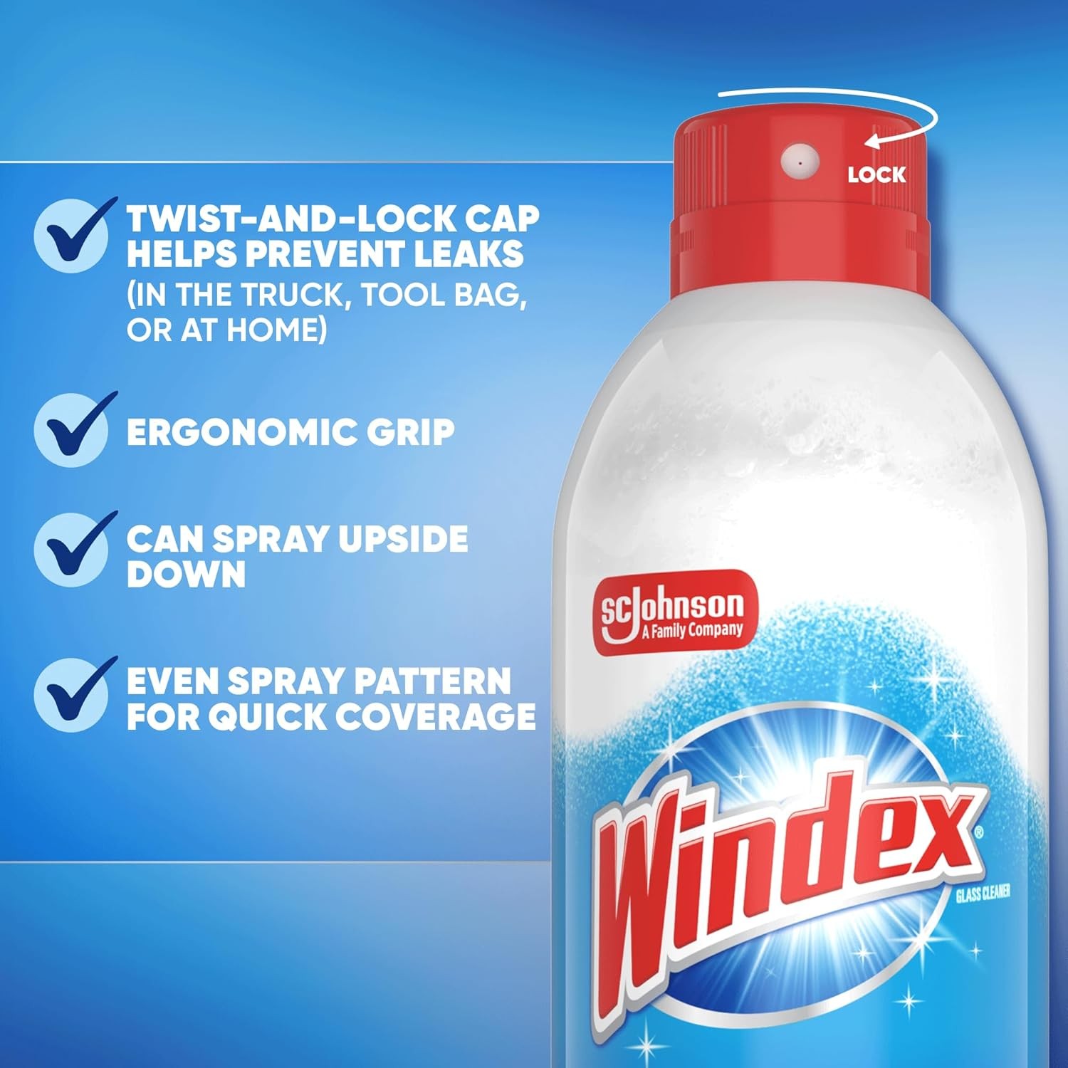 Windex Fast Shine Foam Glass Cleaner, No-Drip Windows, Doors, Mirrors &…