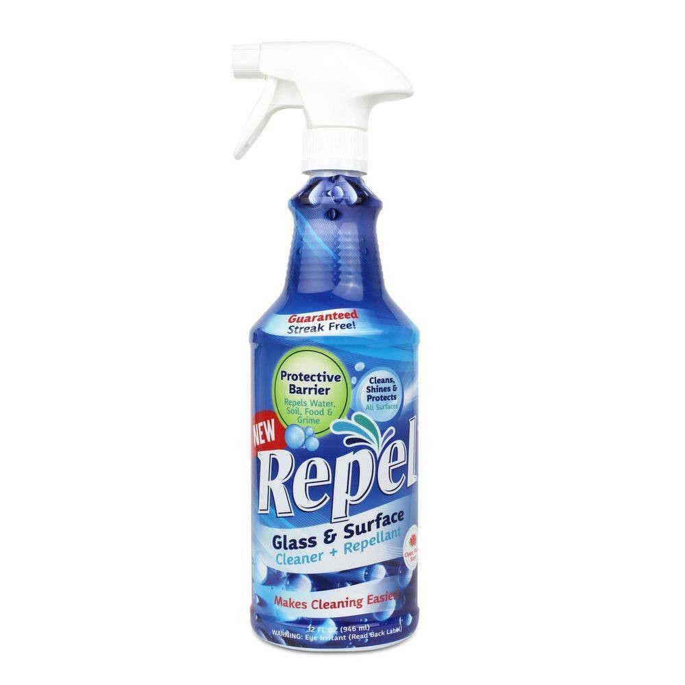 Clean-X 32 oz. Repel Glass and Surface Cleaner Repels smudges stains grime spots