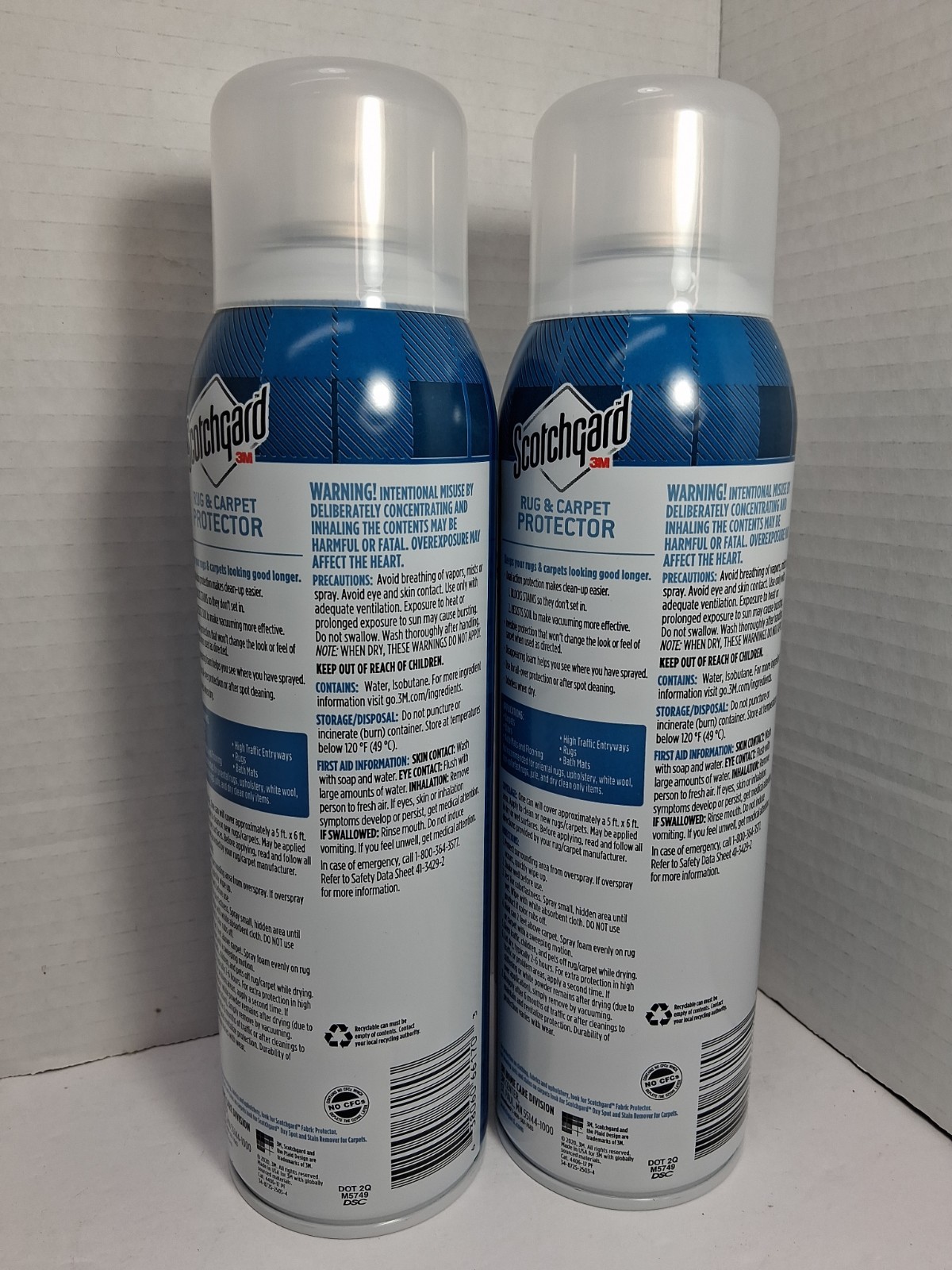 3M Scotchgard RUG & CARPET Invisible Protection Blocks Stains Lot Of 2 New