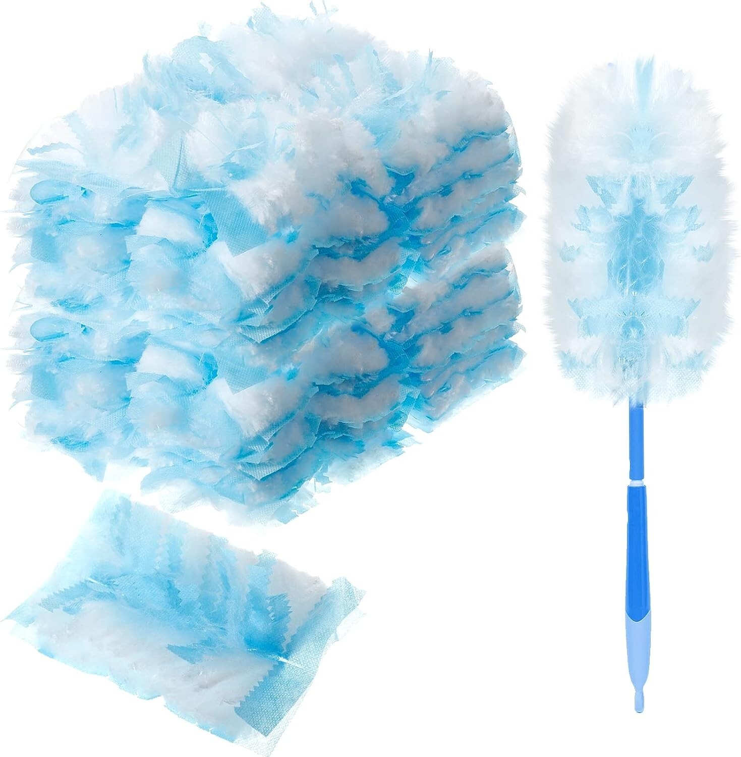 Bulk Disposable Premium Thickened Multi-Purpose Duster Refill Blue 100 Pcs