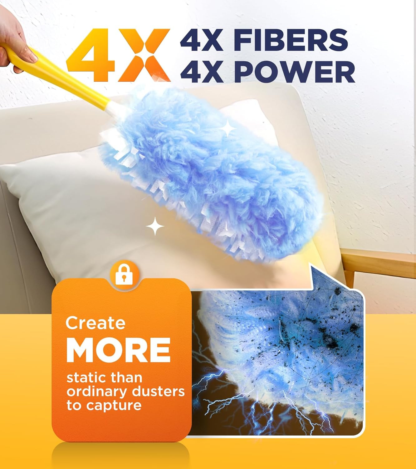 Heavy Duty Duster Refills for Swiffer Duster, 20 Count Duster Refills with 1 Han