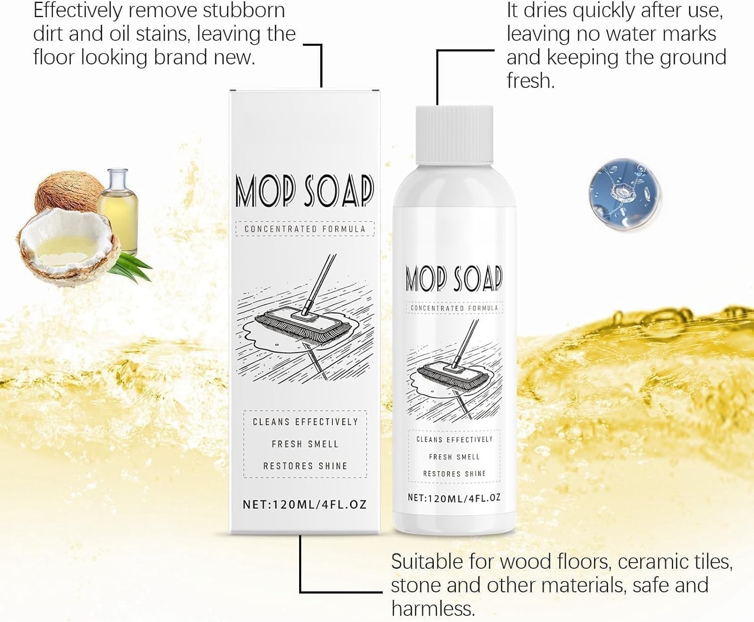 Mop Soap Brazilian Waves – Luxury Highly Scented Cleanser for Floors & More